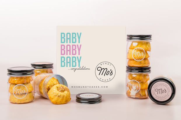 Baby Congratulations Mini Bundt Cake Jars