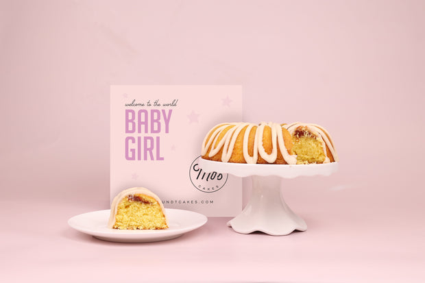 Welcome Baby Girl Congratulations Gluten Free Guava Bundt Cake